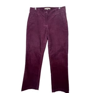 Tommy Hilfiger Dark Burgundy Maroon Wide Leg Corduroy Low Waisted Pants Size 8